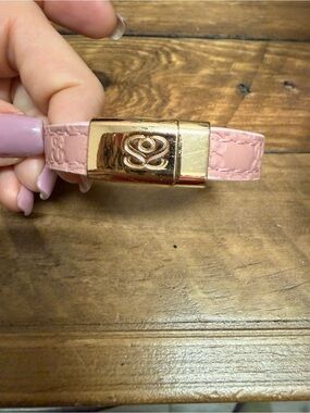 Authentic Pink Gucci Leather Gracie Bracelet